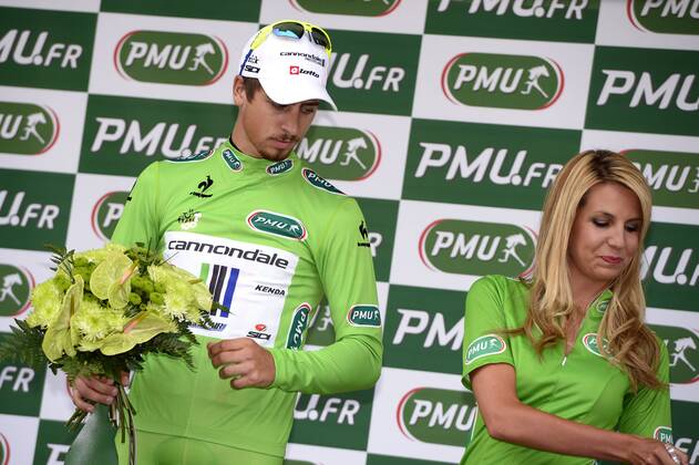 - GAP, FRANCE: Slovakian Peter Sagan of Liquigas-Cannondale wearing the green jersey of leader in the sprint ranking after the 17th stage of the 100th edition of the Tour de France cycling race, an individual time trial of 32km from Embrun to Chorges, France, on Wednesday 17 July 2013. YORICKxJANSENS  x44706226x