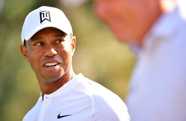 Tiger Woods walks on the15th fairway during a practice round prior to the Masters golf tournament at the Augusta National Golf Club, on April 3, 2018 in Augusta, Georgia.  AUG20180403306 KEVINxDIETSCH