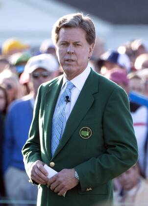 Augusta National Chairman Fred Ridley delivers remarks during the opening ceremony for the 2018 Masters Tournament at the Augusta National Golf Club in Augusta, Georgia, on April 5, 2018.  AUG20180405312 KEVINxDIETSCH