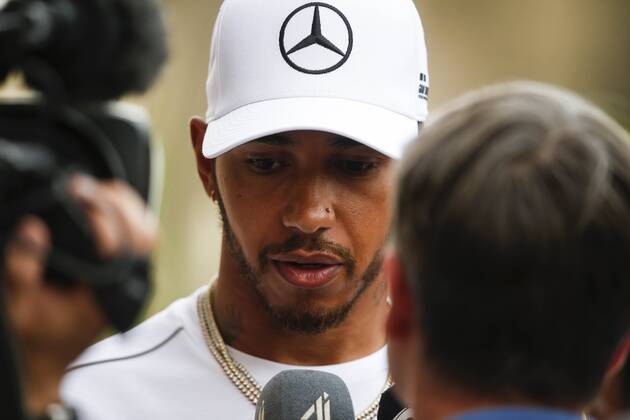 Lewis Hamilton of Mercedes AMG Petronas Motorsport is seen during preparations of the Bahrain Formula One Grand Prix at the Bahrain International Circuit in Sakhir, Bahrain on 5 April 2018. Copyright: xJamesxGasperottix 19520032