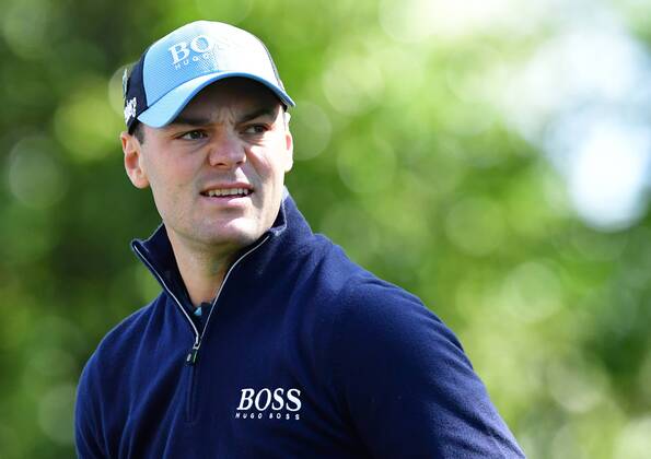 Martin Kaymer watches his drive off the 2nd tee during the first round of the 2018 Masters Tournament at the Augusta National Golf Club in Augusta, Georgia, on April 5, 2018.  AUG20180405327 KEVINxDIETSCH