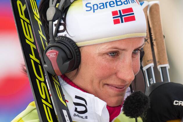 180406 Marit Bjørgen cries after the Womens 5 km Classic during the Norwegian Championship on April 6 2018 in Alta Photo Jon Olav Nesvold BILDBYR N Code JE 160235  Copyright: JONxOLAVxNESVOLD BB180406JE032