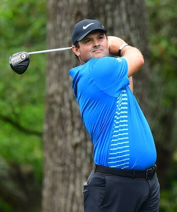 Patrick Reed hits off the 2nd tee during the third round of the 2018 Masters Tournament at the Augusta National Golf Club in Augusta, Georgia, on April 7, 2018.  AUG20180407331 KEVINxDIETSCH