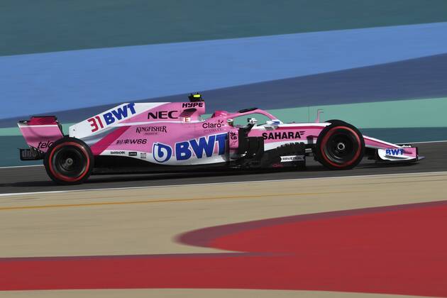 Jornada de clasificación del Gran Premio de Bahrein en el circuito de Sakhir. En la imagen, Esteban Ocon.Grand Prix of Bahrein qualifying round at Sakhir circuit. In this picture, Esteban Ocon.  RV RACING PRESS