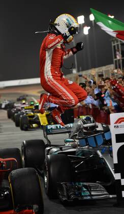 Sebastian Vettel Scuderia Ferrari formula 1 Bahrain Bahrain in Manama Shakir 08 04 2018 Photo mspb Jerry Andre Sebastian Vettel formula 1 GP Bahrain 2018