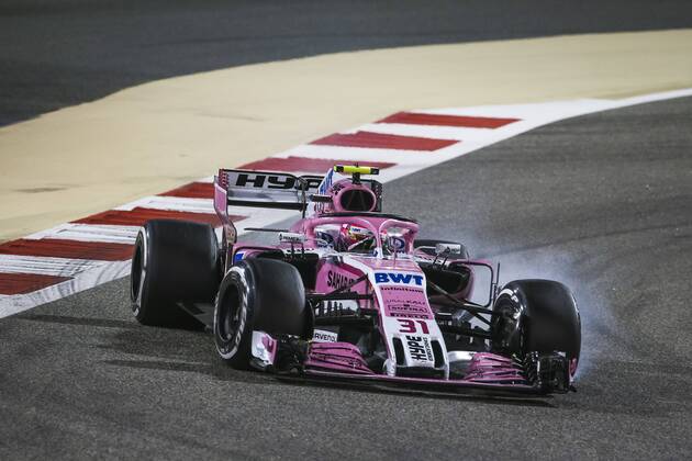 OCON Esteban (fra), Force India F1 VJM11, action during 2018 Formula 1 FIA World Championship WM Weltmeisterschaft Bahrain Grand Prix, Sakhir Bahrain