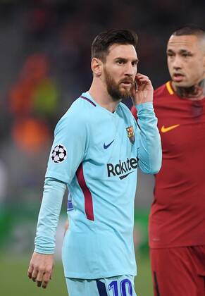 FUSSBALL CHAMPIONS LEAGUE SAISON 2017 2018 VIERTELFINALE RUECKSPIEL AS Rom - FC Barcelona Barca 10.04.2018 Enttaeuschnung Barca; Lionel Messi