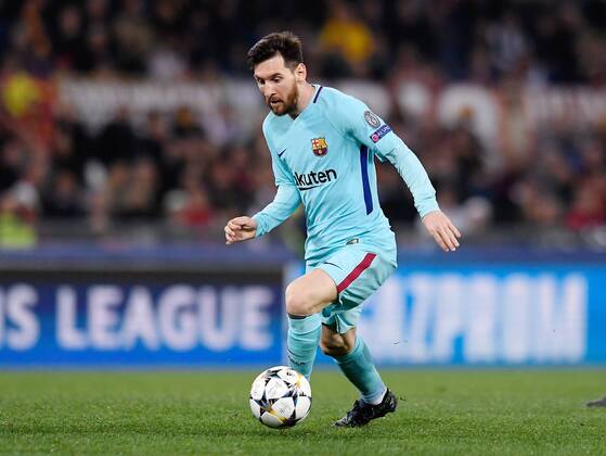 FUSSBALL CHAMPIONS LEAGUE SAISON 2017 2018 VIERTELFINALE RUECKSPIEL AS Rom - FC Barcelona Barca 10.04.2018 Lionel Messi (Barca) am Ball