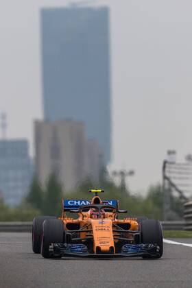 Stoffel Vandoorne McLaren Honda with his car on the track Grand Prix of China 2018 race Motorsport Formula 1 14 04 2018 Shanghai Copyright: xIllman Eibner-Pressefotox EP_EER