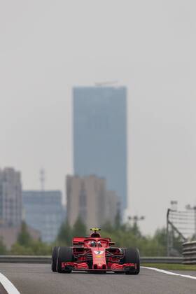 Kimi Raikkoenen Scuderia Ferrari with his car on the track Grand Prix of China 2018 race Motorsport Formula 1 14 04 2018 Shanghai Copyright: xIllman Eibner-Pressefotox EP_EER