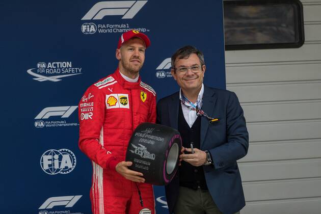 Sebastian Vettel Scuderia Ferrari gets the Pole Position Award Grand Prix of China 2018 Race Motorsport Formula 1 14 04 2018 Shanghai Copyright: xIllman Eibner-Pressefotox EP_ANS