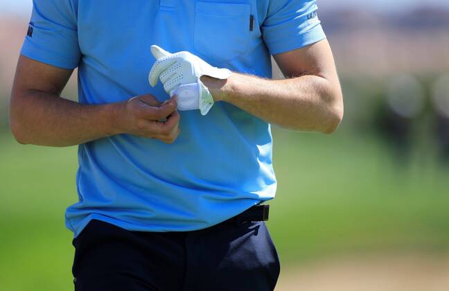 Sebastien Gros of France is seen on the third day of Madrid Open golf tournament at the National Golf Course in Madrid, Spain, 14 April 2018. The Madrid Open runs from 12 to 15 April. Madrid Open !ACHTUNG: NUR REDAKTIONELLE NUTZUNG!  Copyright: xVICTORxLERENAx GRAF3668 20180414-636593147103545425