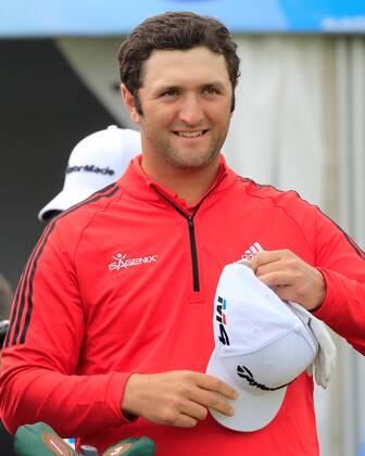 Jon Rahm of Spain reacts during Madrid Open golf tournament at the National Golf Course in Madrid, Spain, 15 April 2018. The Madrid Open runs from 12 to 15 April. Madrid Open !ACHTUNG: NUR REDAKTIONELLE NUTZUNG!  Copyright: xVICTORxLERENAx GRAF4265 20180415-636593989475993509