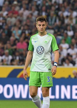 Soccer 1 BL Season 2017 2018 Matchday 31 Borussia Mönchengladbach vs VFL Wolfsburg 20 04 2018 Borussia Park Mönchengladbach Stadium Robin Knoche VfL Wolfsburg Action Single shot