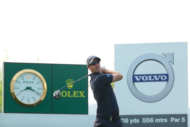 Nicolas Colsaerts of Belgium competes in the first round of the 2018 Volvo China Open golf tournament in Beijing, China, 26 April 2018. Golf players tee off 2018 Volvo China Open  20180426_48112