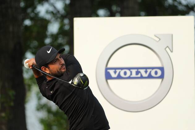 Alexander Levy of France competes in the first round of the 2018 Volvo China Open golf tournament in Beijing, China, 26 April 2018. Golf players tee off 2018 Volvo China Open  20180426_69593