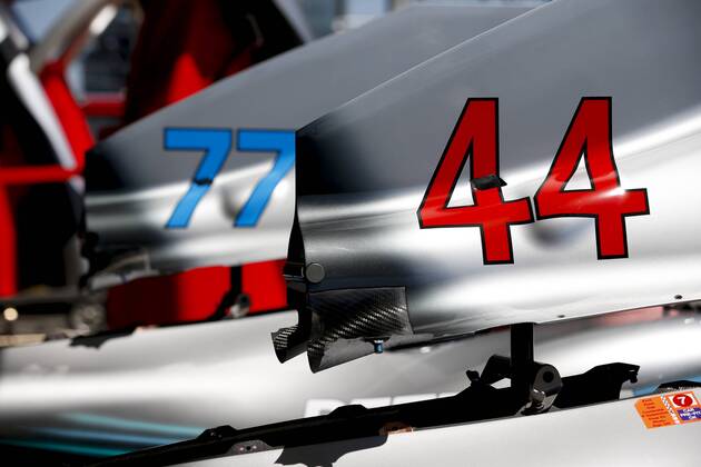 Motorsports: World Championship WM Weltmeisterschaft 2018; Grand Prix Azerbaijan, Grand Prix of Europe, Formula 1 2018 Azerbaijan Grand Prix, the car of Lewis Hamilton (GBR, Mercedes AMG Petronas F1 Team), Baku Azerbaijan