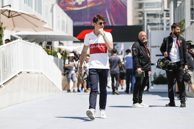 Motorsports: World Championship WM Weltmeisterschaft 2018; Grand Prix Azerbaijan, Grand Prix of Europe, Formula 1 2018 Azerbaijan Grand Prix, , 16 Charles Leclerc (MON Alfa Romeo Sauber F1 Team) , Baku Azerbaijan