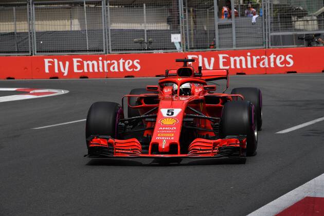 Sebastian Vettel Scuderia Ferrari formula 1 GP Baku Azerbaijan 27 04 2018 Photo mspb Jerry Andre Sebastian Vettel formula 1 GP Azerbaijan 2018