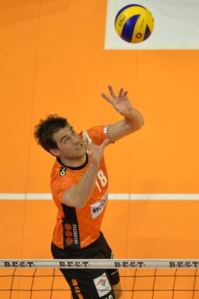 Volleyball Men Season 2017 18 1 Bundesliga BR Volleys VfB Friedrichshafen Final Series for the German Championship 2 Game Pierre Pujol No. 18 Berlin Recycling Volleys 29 04 18 Copyright: xMichaelxHundtx xMatthiasxKochx