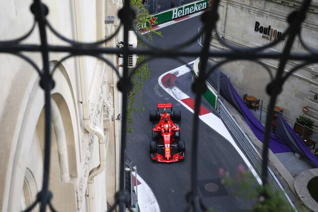 Motorsports: World Championship WM Weltmeisterschaft 2018; Grand Prix Azerbaijan, Grand Prix of Europe, Formula 1 2018 Azerbaijan Grand Prix, , 5 Sebastian Vettel (GER, Scuderia Ferrari) Baku Azerbaijan