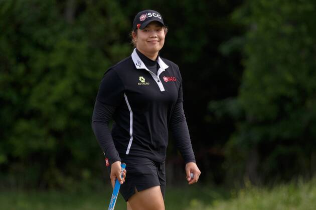THE COLONY, TX - MAY 04: Ariya Jutanugarn smiles as she walks off the third green during the First Round of the Volunteers of America Texas Classic on May 4, 2018 at the Old American Golf Club in The Colony, TX. (Photo by Andrew Dieb Icon Sportswire) GOLF: MAY 04 LPGA Golf Damen - Volunteers of America Texas Classic Icon1805044261 EDITORIAL USE ONLY