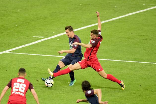 LO CELSO Giovani (PSG) vs Adrien Pagerie (Les Herbiers) FOOTBALL : Les herbiers vs PSG - Finale de la Coupe de France - St Denis - 08 05 2018 JBAutissier Panoramic 