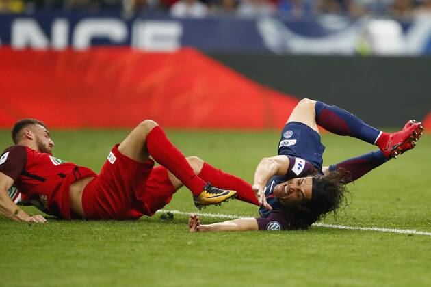 CAVANI Edinson (PSG) chute FOOTBALL : Les Herbiers vs Paris Saint Germain - Finale Coupe de France - 08 05 2018 GwendolineLeGoff Panoramic 