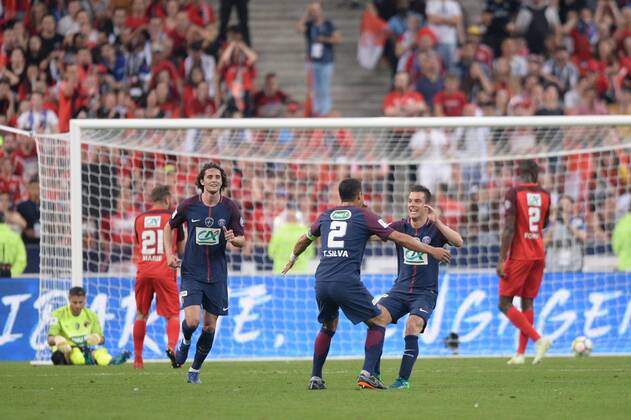 18 GIOVANI LO CELSO (PSG) - 25 ADRIEN RABIOT (PSG) - JOIE FOOTBALL : Les Herbiers vs Paris SG - Coupe de France - Finale - 08 05 2018 AnthonyBIBARD FEP Panoramic