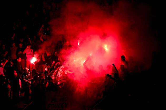 supporters ultras du PSG - Ambiance - fumigenes FOOTBALL : Les herbiers vs PSG - Finale de la Coupe de France - St Denis - 08 05 2018 JBAutissier Panoramic 