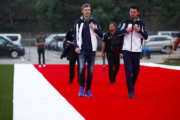 10th May, Circuit de Barcelona, Barcelona, Spain; Spanish Formula One Grand Prix, driver arrivals and press conference PK Pressekonferenz Sergey Sirotkin of Williams Martini Racing arrives to the circuit  ActionPlus12022973
