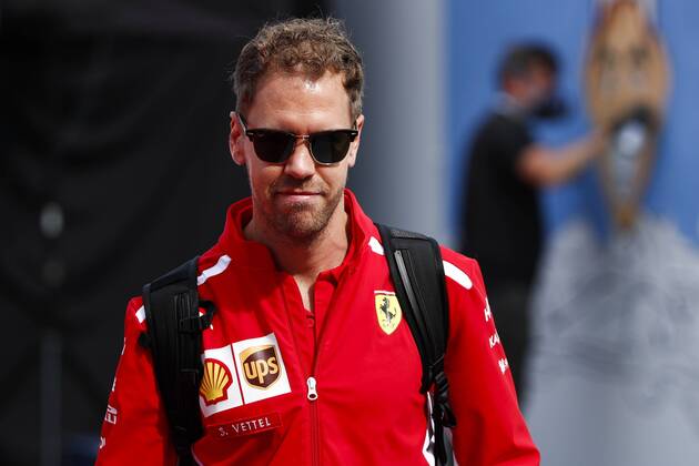 May 12, 2018 - Barcelona, Catalonia, Spain - May 12th, 2018 - Circuit de Barcelona-Catalunya, Montmelo, Spain - Formula One Spanish GP 2018; Sebastian Vettel of Team Scuderia Ferrari arrives to the paddock. Barcelona Formula One Spanish GP; .May 12th - ZUMAa178 20180512_zap_a178_006 Copyright: xEricxAlonsox