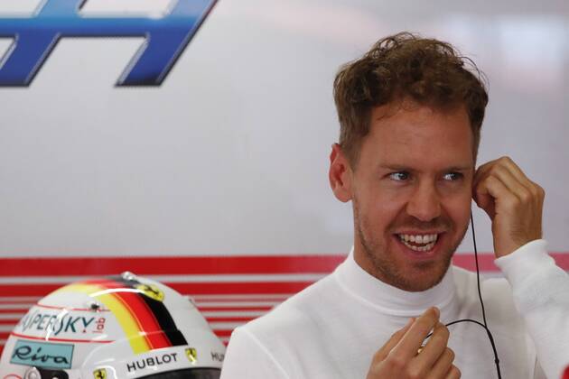May 12, 2018 - Barcelona, Catalonia, Spain - May 12th, 2018 - Circuit de Barcelona-Catalunya, Montmelo, Spain - Formula One Spanish GP 2018; Sebastian Vettel of Team Scuderia Ferrari during the FP3. Barcelona Formula One Spanish GP; .May 12th - ZUMAa178 20180512_zap_a178_013 Copyright: xEricxAlonsox