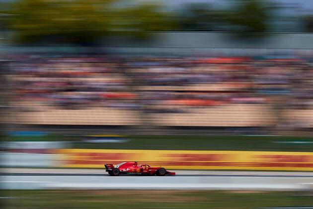 Finnish F-1 driver Kimi Raikkonen, of Ferrari team, takes part in the third free training session for F-1 Spain GP race at Circuito de Barcelona-Cataluna circuit in Montmelo, outside Barcelona, Spain, 12 May 2018. The race will be held on 13 May 2018. Third free training session for F-1 Spain GP race !ACHTUNG: NUR REDAKTIONELLE NUTZUNG!  Copyright: xAlejandroxGarciax GRAF5485 20180512-636617314933014265