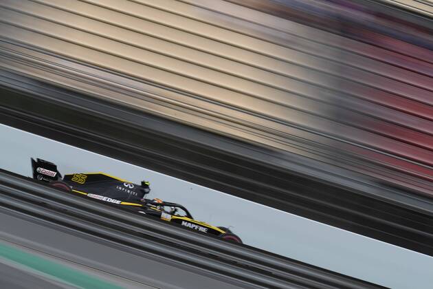 Carlos Sainz of Spain driving the (55) Renault Formula One Team RS18 on track during practice for the Spanish Formula One Grand Prix at Circuit de Catalunya on May 12, 2018 in Montmelo, Spain.  xJosexBreton CordonxPressx xSpanishxF1xGrandxPrixx-xPracticex