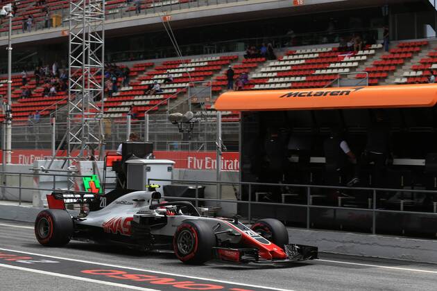 12th May, Circuit de Barcelona, Barcelona, Spain; Spanish Formula One Grand Prix, Saturday testing and qualifying; Haas F1, Romain Grosjean  ActionPlus12023850