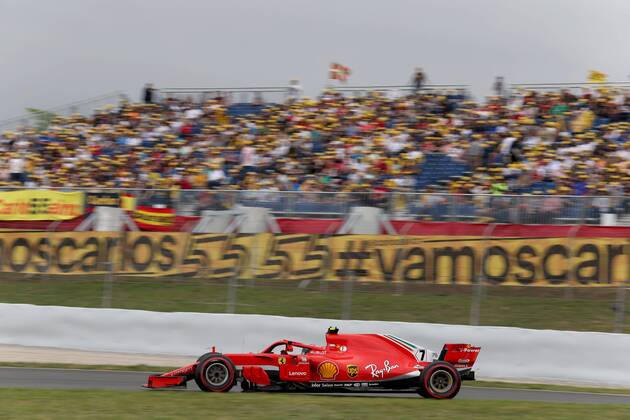 Photo4 LaPresse 12 05 2018 Barcelona, Spain Grand Prix Formula One Spain 2018 In the pic: Kimi Raikkonen (FIN) Scuderia Ferrari SF71H & xa9; Photo4 LaPresse 12 05 2018 Barcelona, Spain Sport Grand Prix Formula One Spain 2018 In the pic: Kimi Raikkonen (FIN) Scuderia Ferrari SF71H  Copyright: xPhoto4 LaPressex
