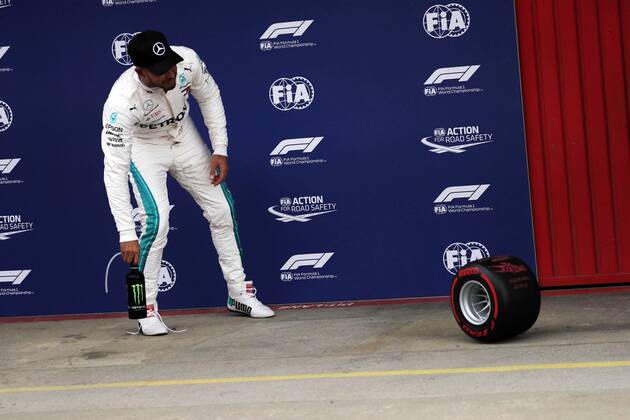 Photo4 LaPresse 12 05 2018 Barcelona, Spain Grand Prix Formula One Spain 2018 In the pic: Lewis Hamilton (GBR) Mercedes AMG F1 W09 pole position & xa9; Photo4 LaPresse 12 05 2018 Barcelona, Spain Sport Grand Prix Formula One Spain 2018 In the pic: Lewis Hamilton (GBR) Mercedes AMG F1 W09 pole position  Copyright: xPhoto4 LaPressex