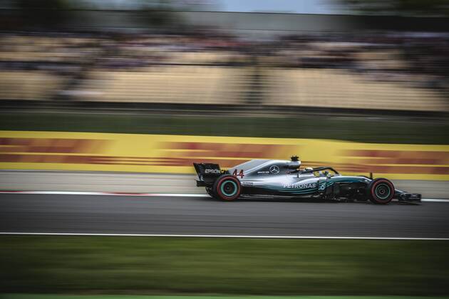 May 12, 2018 - Barcelona, Catalonia, Spain - LEWIS HAMILTON (GBR) drives during the third practice session of the Spanish GP at Circuit de Barcelona - Catalunya in his Mercedes W09 EQ Power F1 2018: Spanish Grand Prix: Practice Three - ZUMAo105 20180512_zap_o105_055 Copyright: xMatthiasxOesterlex