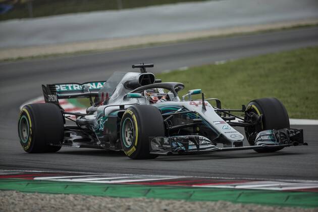 May 12, 2018 - Montmelo, Spain - 44 Lewis Hamilton from Great Britain Mercedes W09 Hybrid EQ Power+ team Mercedes GP during the Spanish Formula One Grand Prix at Circuit de Catalunya on March 12, 2018 in Montmelo, Spain. Spanish F1 Grand Prix - Qualifying  - ZUMAn230 20180512_zaa_n230_650 Copyright: xXavierxBonillax
