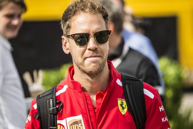 May 12, 2018 - Montmelo, Spain - 05 Sebastian Vettel from Germany with Scuderia Ferrari SF71H portrait during the Spanish Formula One Grand Prix at Circuit de Catalunya on March 12, 2018 in Montmelo, Spain. Spanish F1 Grand Prix - Qualifying  - ZUMAn230 20180512_zaa_n230_681 Copyright: xXavierxBonillax