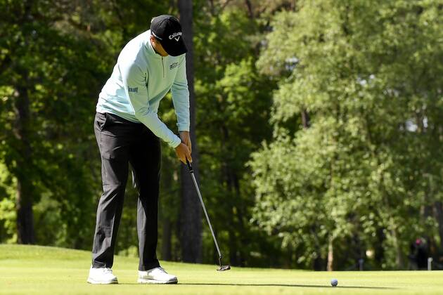 Belgian Nicolas Colsaerts pictured in action during the first round (out of four) of the Belgian Knockout golf tournament in Schilde, part of the European Tour, Thursday 17 May 2018. DIRKxWAEM x05347489x