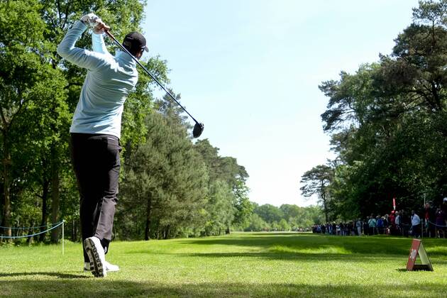 Belgian Nicolas Colsaerts pictured in action during the first round (out of four) of the Belgian Knockout golf tournament in Schilde, part of the European Tour, Thursday 17 May 2018. DIRKxWAEM x05347490x
