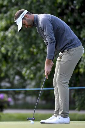 Belgian Christopher Mivis pictured in action during the first round (out of four) of the Belgian Knockout golf tournament in Schilde, part of the European Tour, Thursday 17 May 2018. DIRKxWAEM  x05347535x