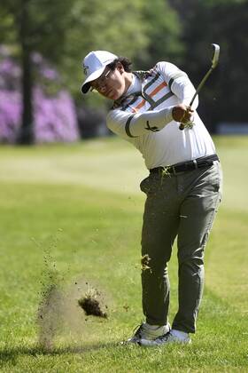 Belgian Kevin Hesbois pictured in action during the first round (out of four) of the Belgian Knockout golf tournament in Schilde, part of the European Tour, Thursday 17 May 2018. DIRKxWAEM  x05347548x