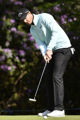 Belgian Nicolas Colsaerts pictured in action during the first round (out of four) of the Belgian Knockout golf tournament in Schilde, part of the European Tour, Thursday 17 May 2018. DIRKxWAEM  x05347551x