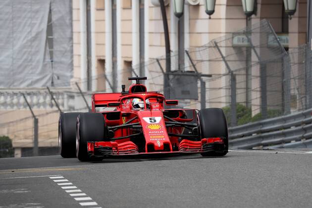 Photo4 LaPresse 24 05 2018 Monte Carlo, Monaco Grand Prix Formula One Monaco 2018 In the pic: Sebastian Vettel (GER) Scuderia Ferrari SF71H & xa9; Photo4 LaPresse 24 05 2018 Monte Carlo, Monaco Sport Grand Prix Formula One Monaco 2018 In the pic: Sebastian Vettel (GER) Scuderia Ferrari SF71H  Copyright: xPhoto4 LaPressex