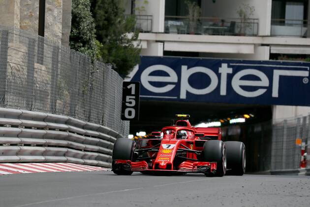 Photo4 LaPresse 24 05 2018 Monte Carlo, Monaco Grand Prix Formula One Monaco 2018 In the pic: Kimi Raikkonen (FIN) Scuderia Ferrari SF71H & xa9; Photo4 LaPresse 24 05 2018 Monte Carlo, Monaco Sport Grand Prix Formula One Monaco 2018 In the pic: Kimi Raikkonen (FIN) Scuderia Ferrari SF71H  Copyright: xPhoto4 LaPressex