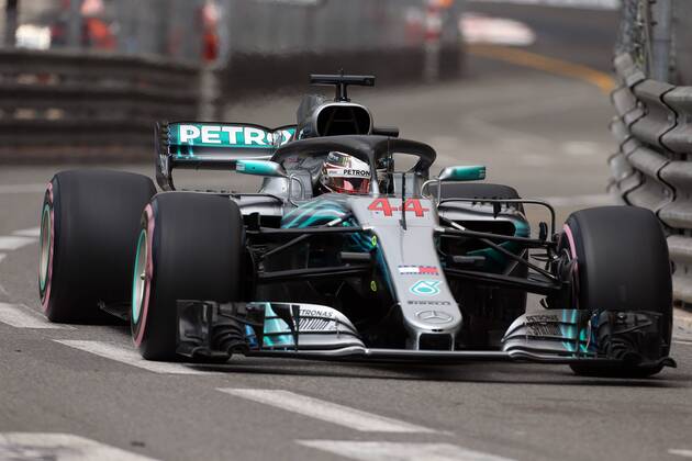 Photo4 LaPresse 24 05 2018 Monte Carlo, Monaco Grand Prix Formula One Monaco 2018 In the pic: Lewis Hamilton (GBR) Mercedes AMG F1 W09 & xa9; Photo4 LaPresse 24 05 2018 Monte Carlo, Monaco Sport Grand Prix Formula One Monaco 2018 In the pic: Lewis Hamilton (GBR) Mercedes AMG F1 W09  Copyright: xPhoto4 LaPressex