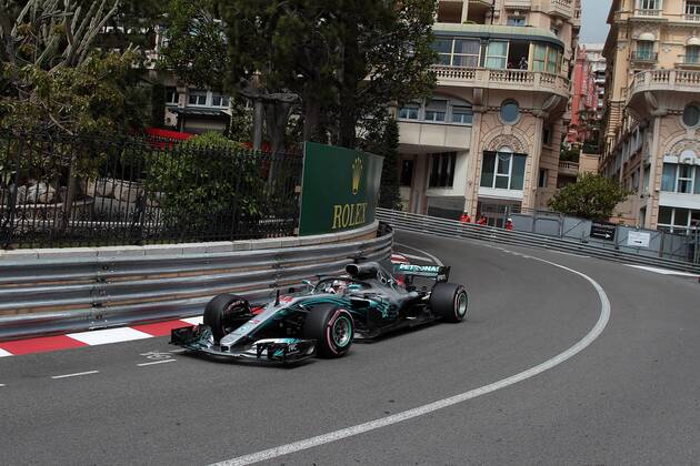 Photo4 LaPresse 24 05 2018 Monte Carlo, Monaco Grand Prix Formula One Monaco 2018 In the pic: Lewis Hamilton (GBR) Mercedes AMG F1 W09 & xa9; Photo4 LaPresse 24 05 2018 Monte Carlo, Monaco Sport Grand Prix Formula One Monaco 2018 In the pic: Lewis Hamilton (GBR) Mercedes AMG F1 W09  Copyright: xPhoto4 LaPressex